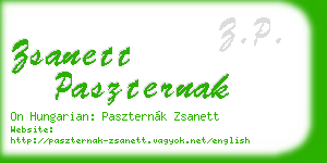zsanett paszternak business card